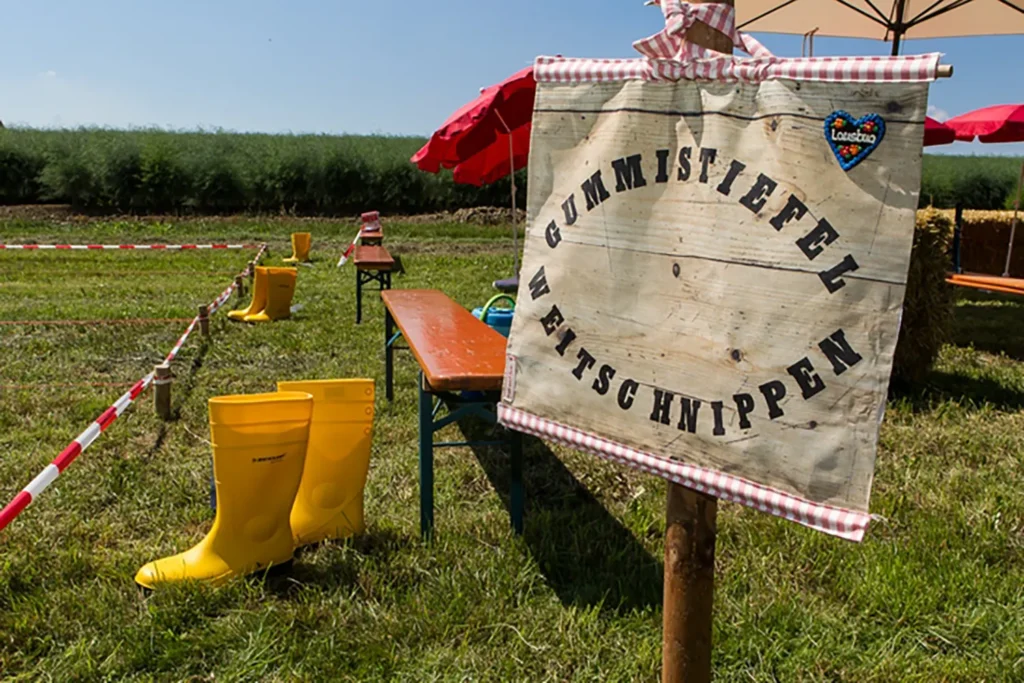 Aktivität bei der Bauernhofolympiade