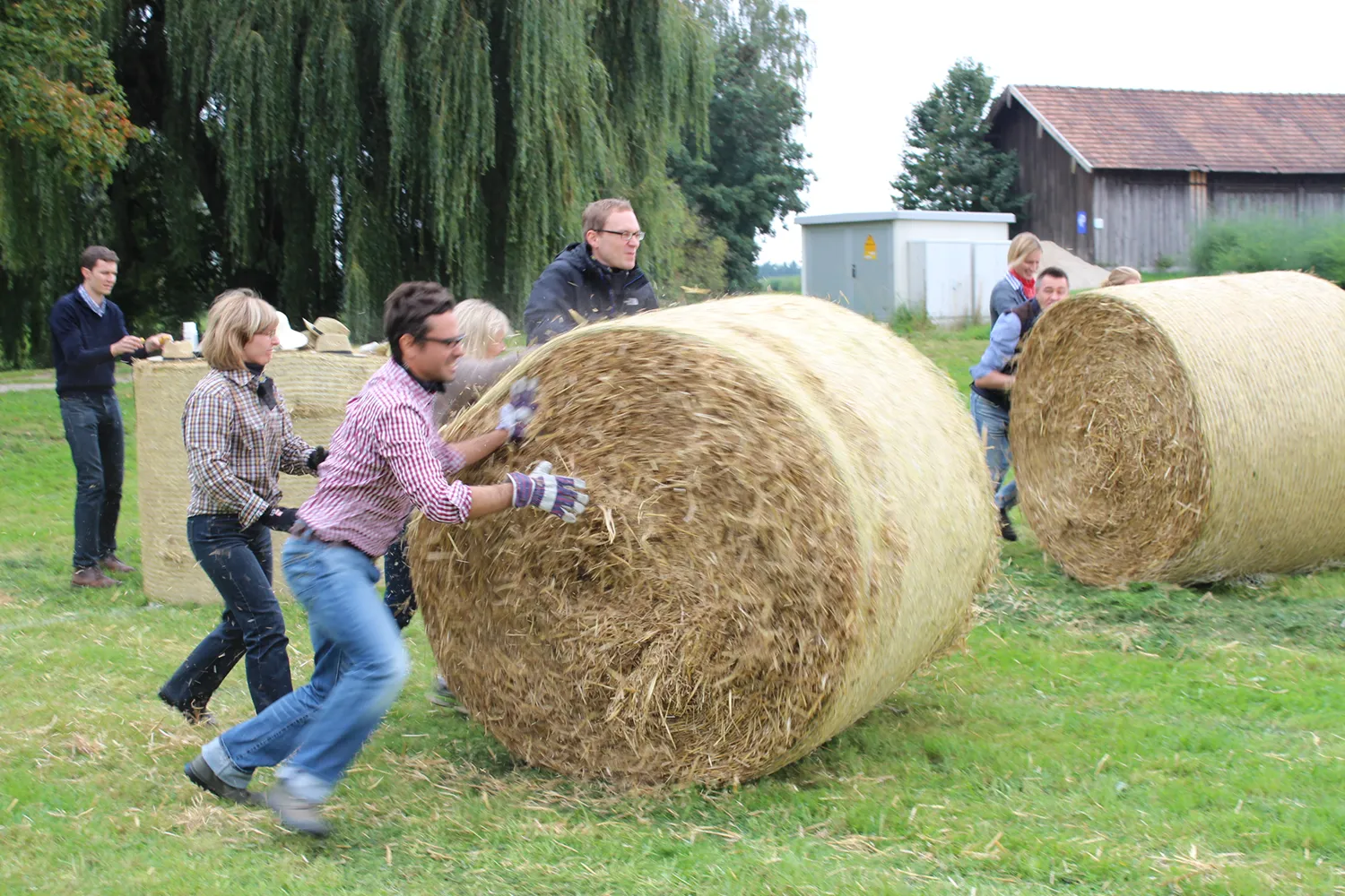 Bauernhofolympiade Teambuilding Spiel